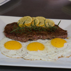 steak and eggs
